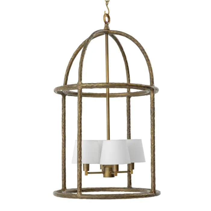 Vernazza Aged Brass Birdcage Pendant