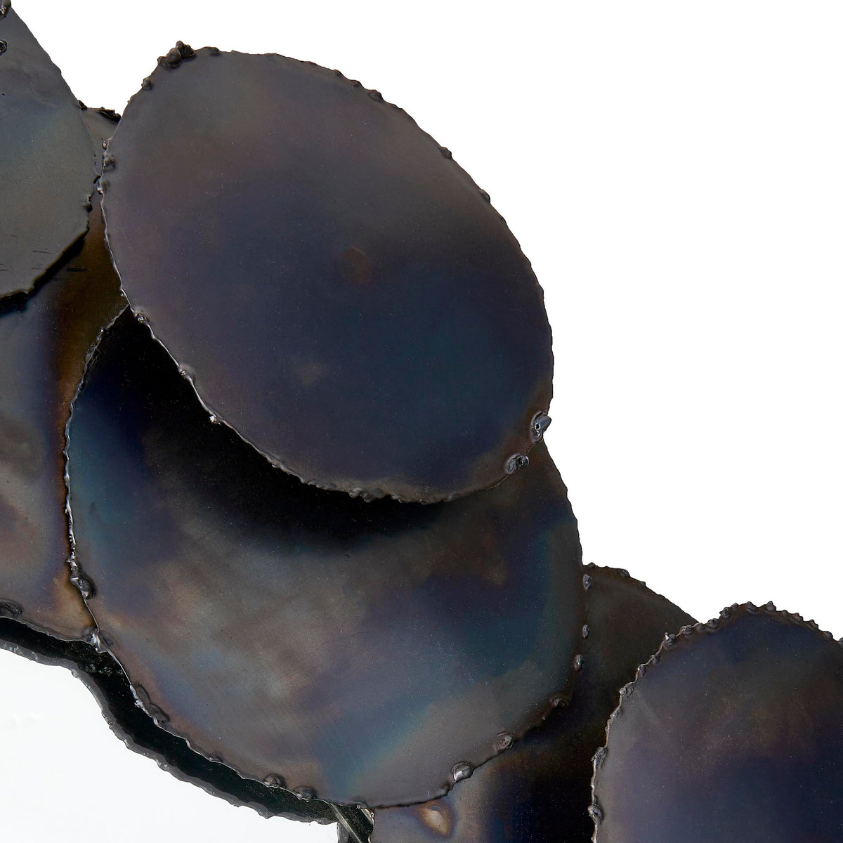 Oxide iron disc round mirror, additional view