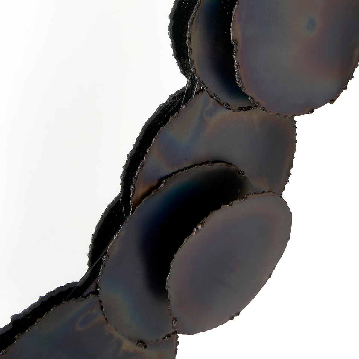 Oxide iron disc round mirror, additional view