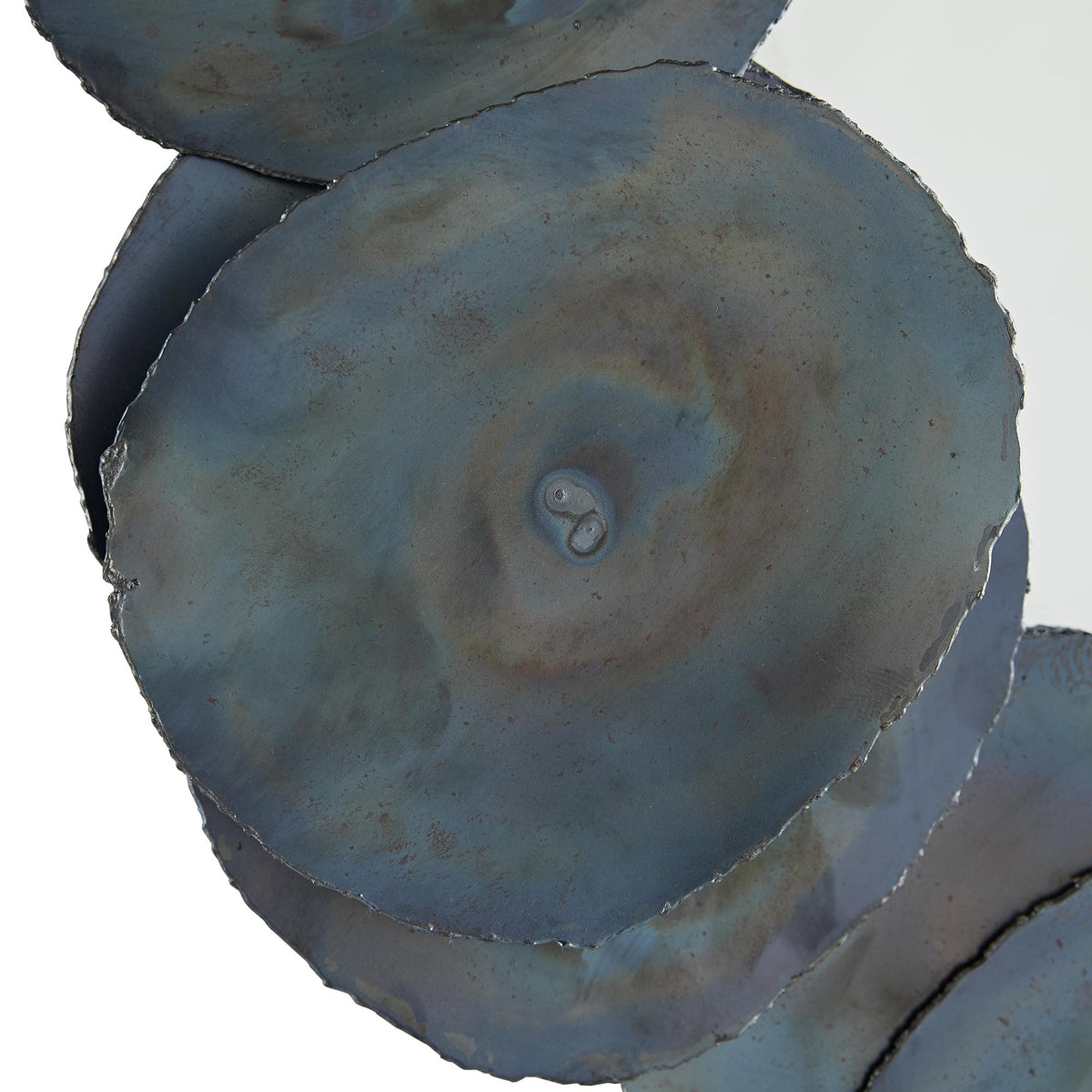 Oxide iron disc round mirror, additional view