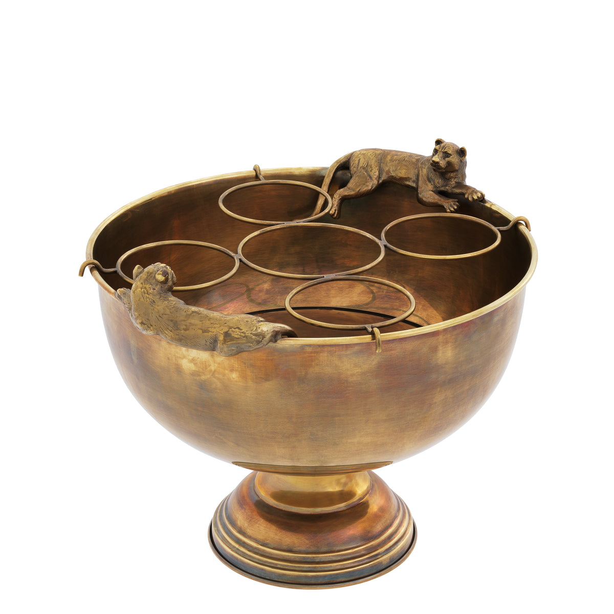 Portofino Brass Champagne Cooler detail