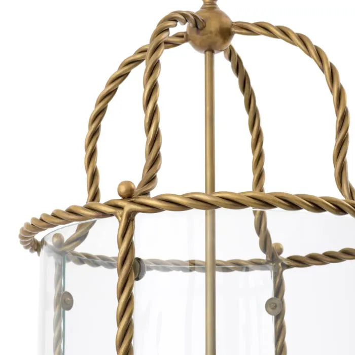 Lucca Brass & Glass Lantern Pendant