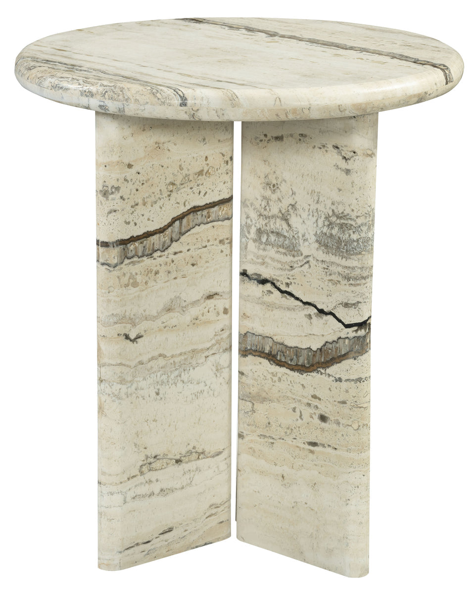 Feliciandra Travertine Accent Table