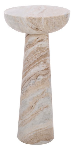Rachel Blindauer Glendale Marble Accent Table, White/Brown