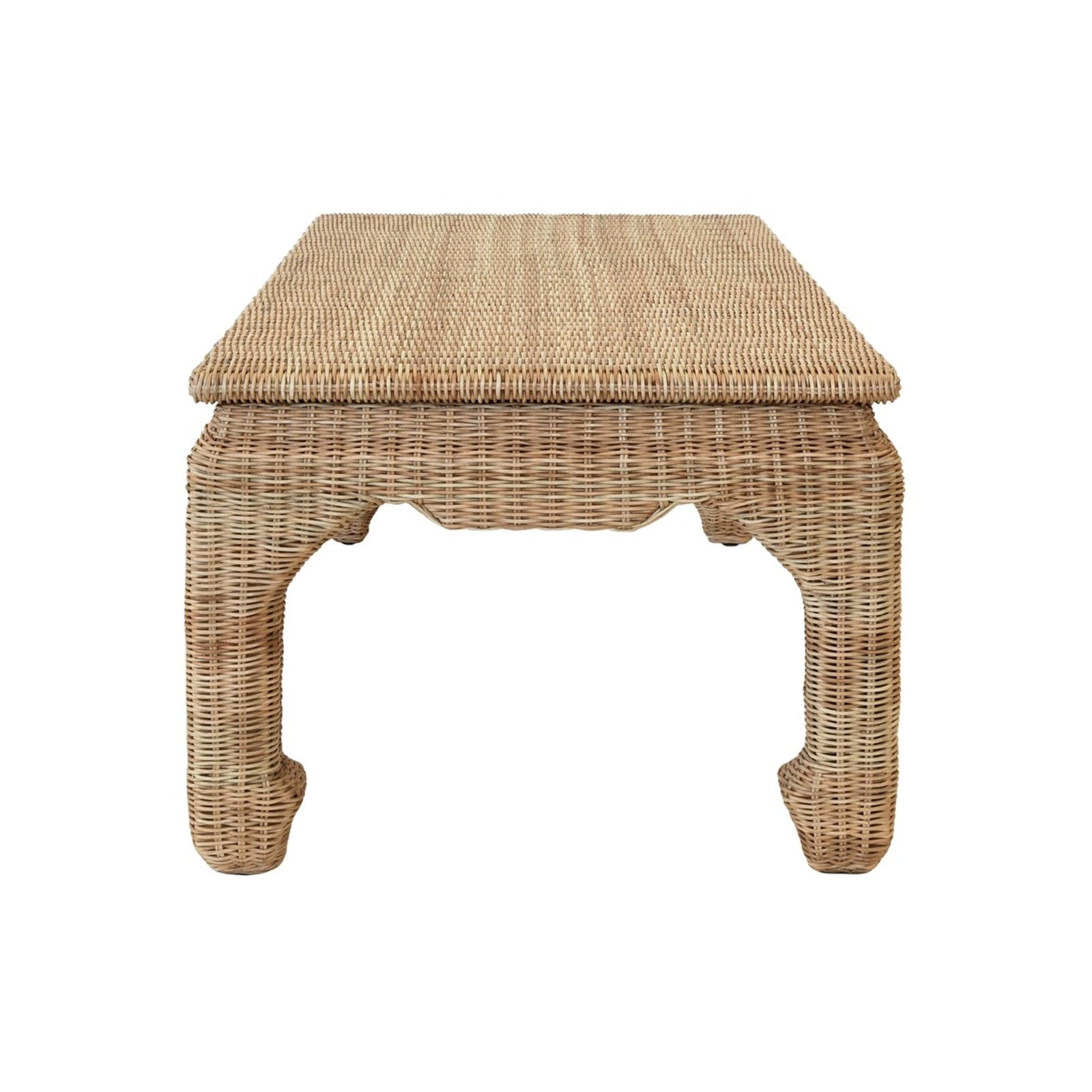 Rachel Blindauer Guinevere Woven Rattan Coffee Table