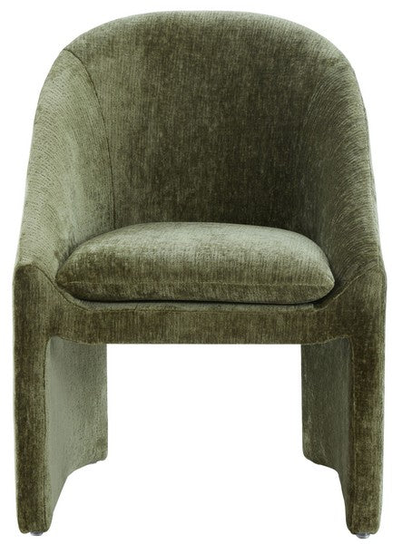 Rachel Blindauer Kagan Chenille Dining Chair, Olive Green
