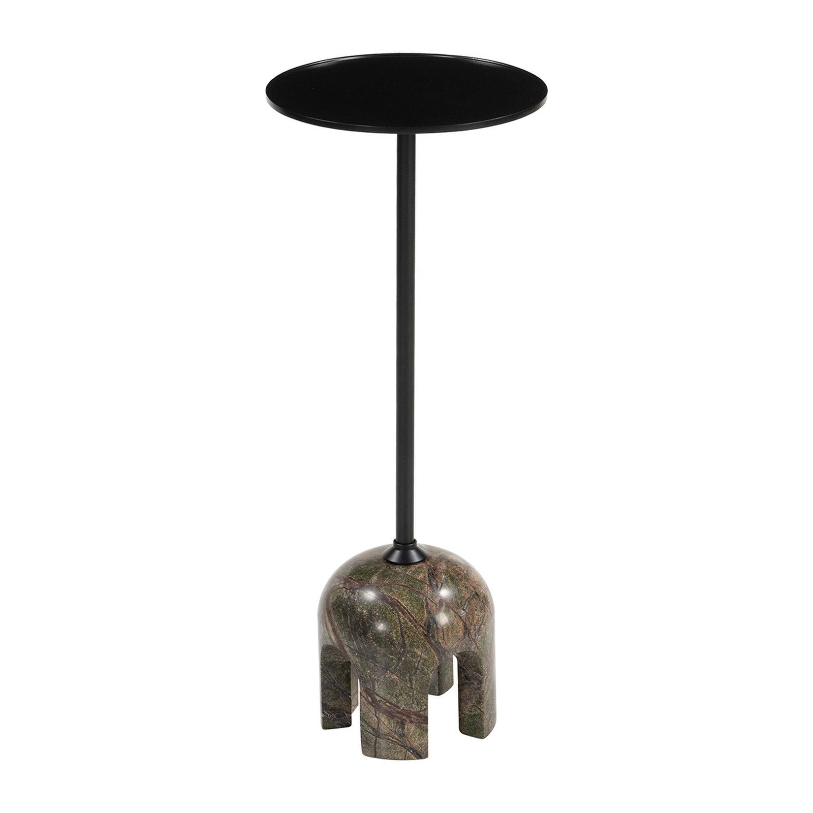 Kask Marble Side Table in multicolor marble and iron