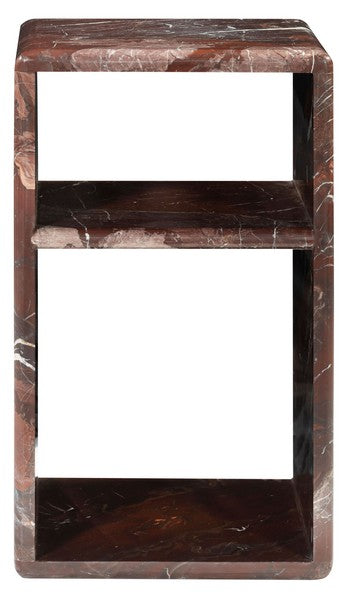Rachel Blindauer Lovoto Marble 2-Shelf Accent Table, Red