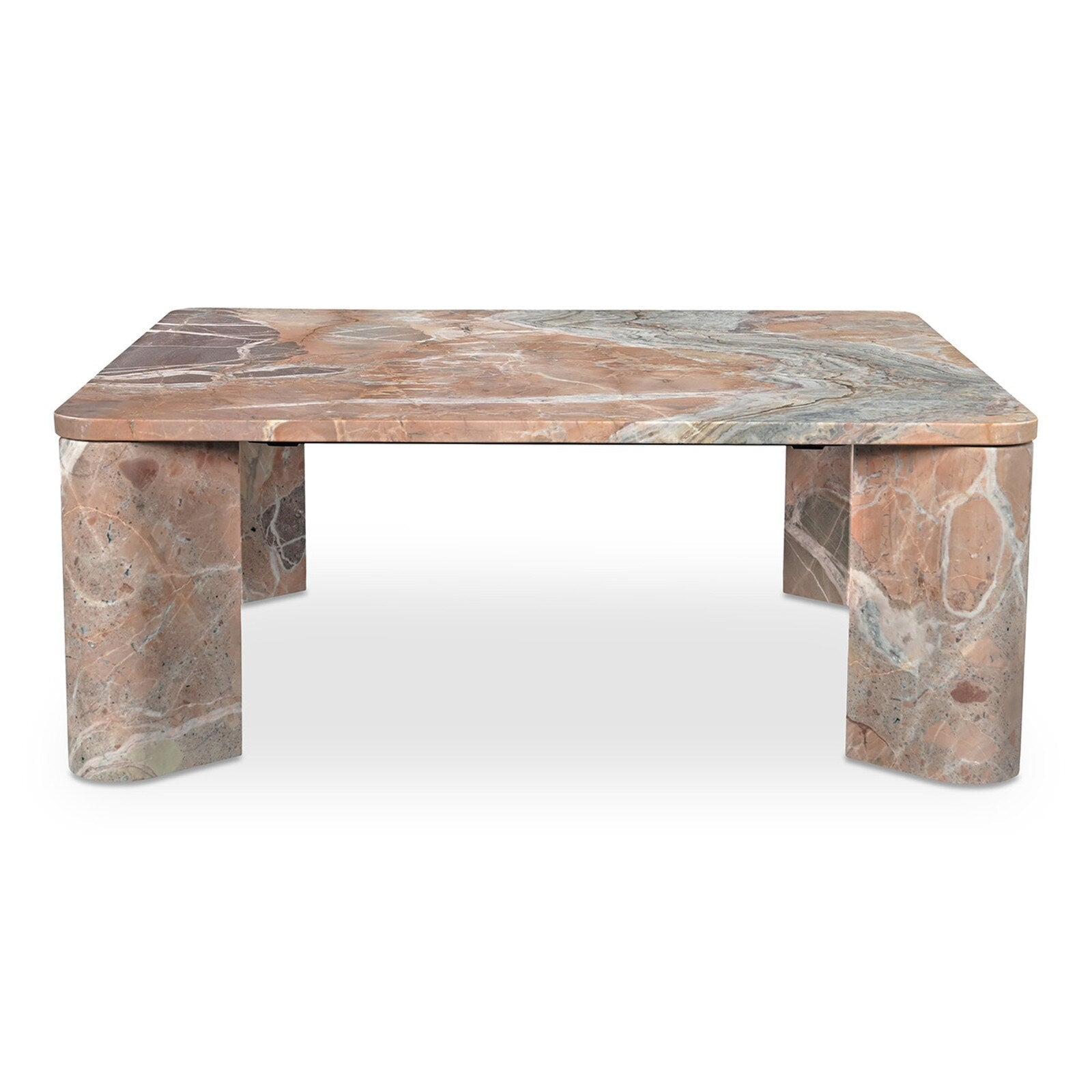 Rachel Blindauer Segment Coffee Table in Orange Levanto marble