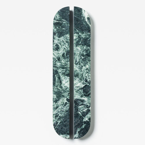 Drum Marble Cabinet Handle Large in Verde Green