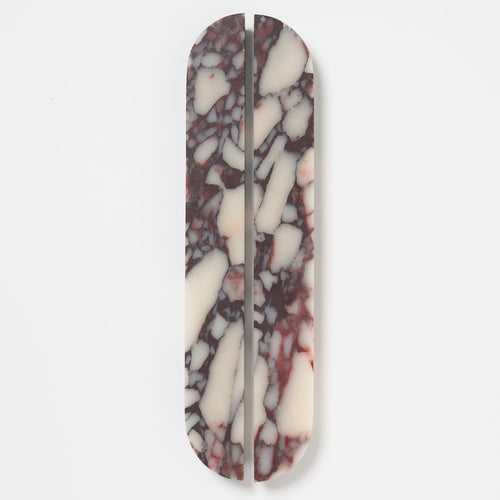 Drum Marble Cabinet Handle in Viola Purple
