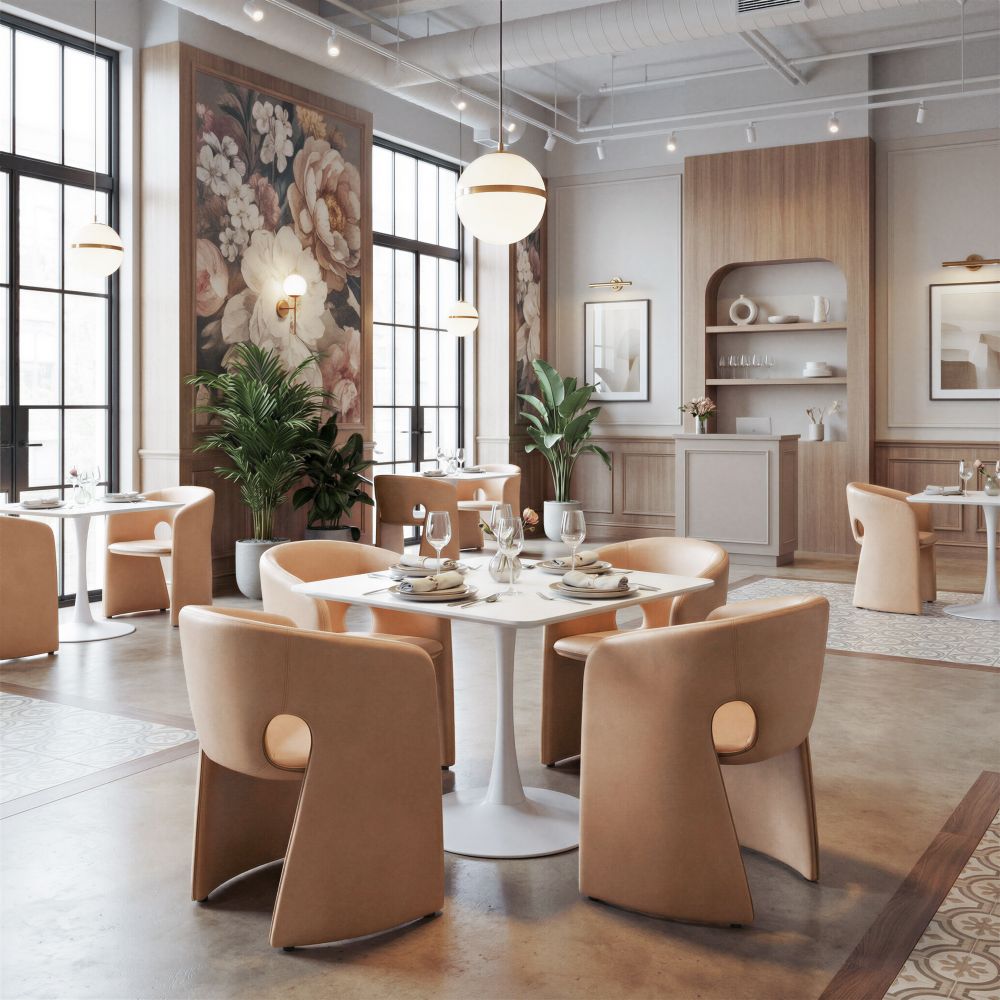 Sabine Dining Chair styled at a dining table