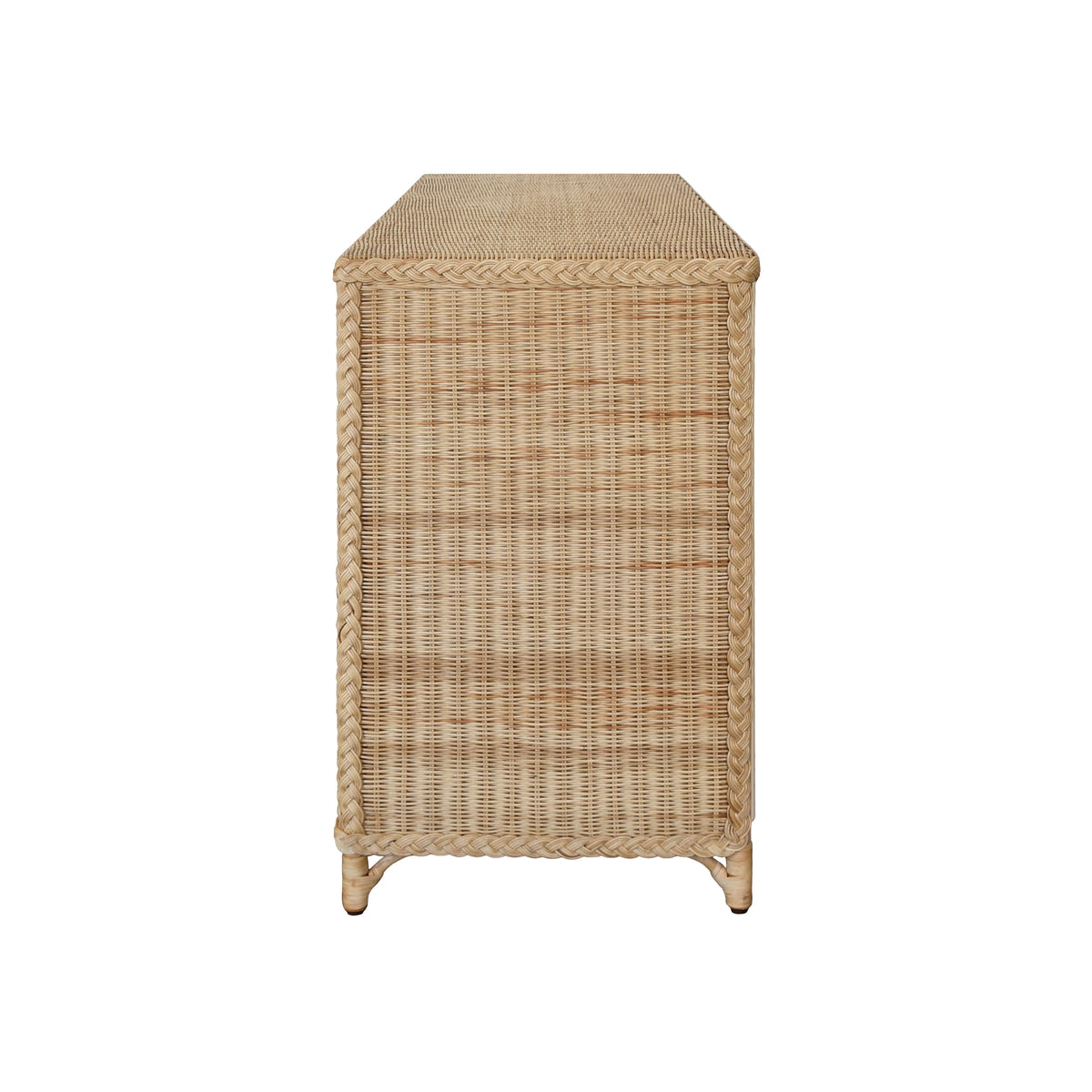 Saybrook Braided Rattan Sideboard, side view