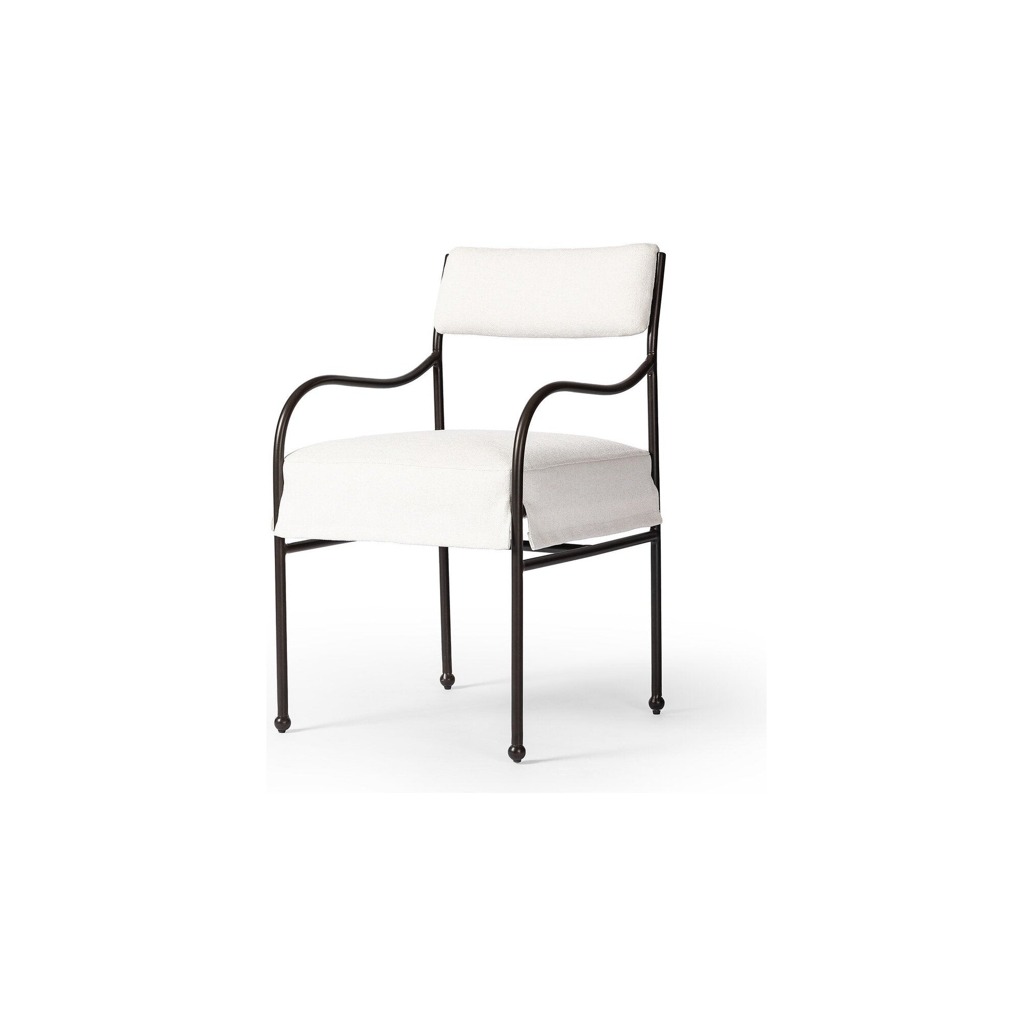 Solana Outdoor Dining Chair in pale grey — Rachel Blindauer