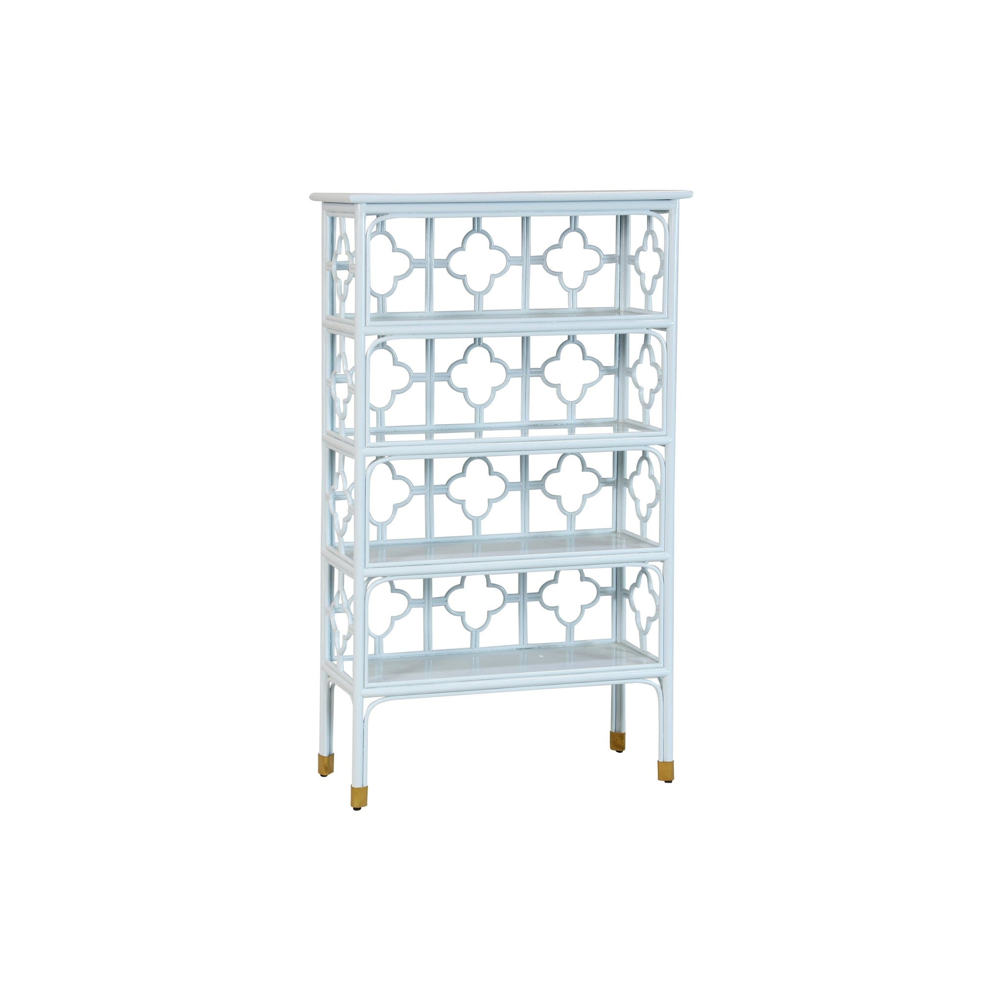 Coastal Clover Étagère, 48" in soft blue — Rachel Blindauer