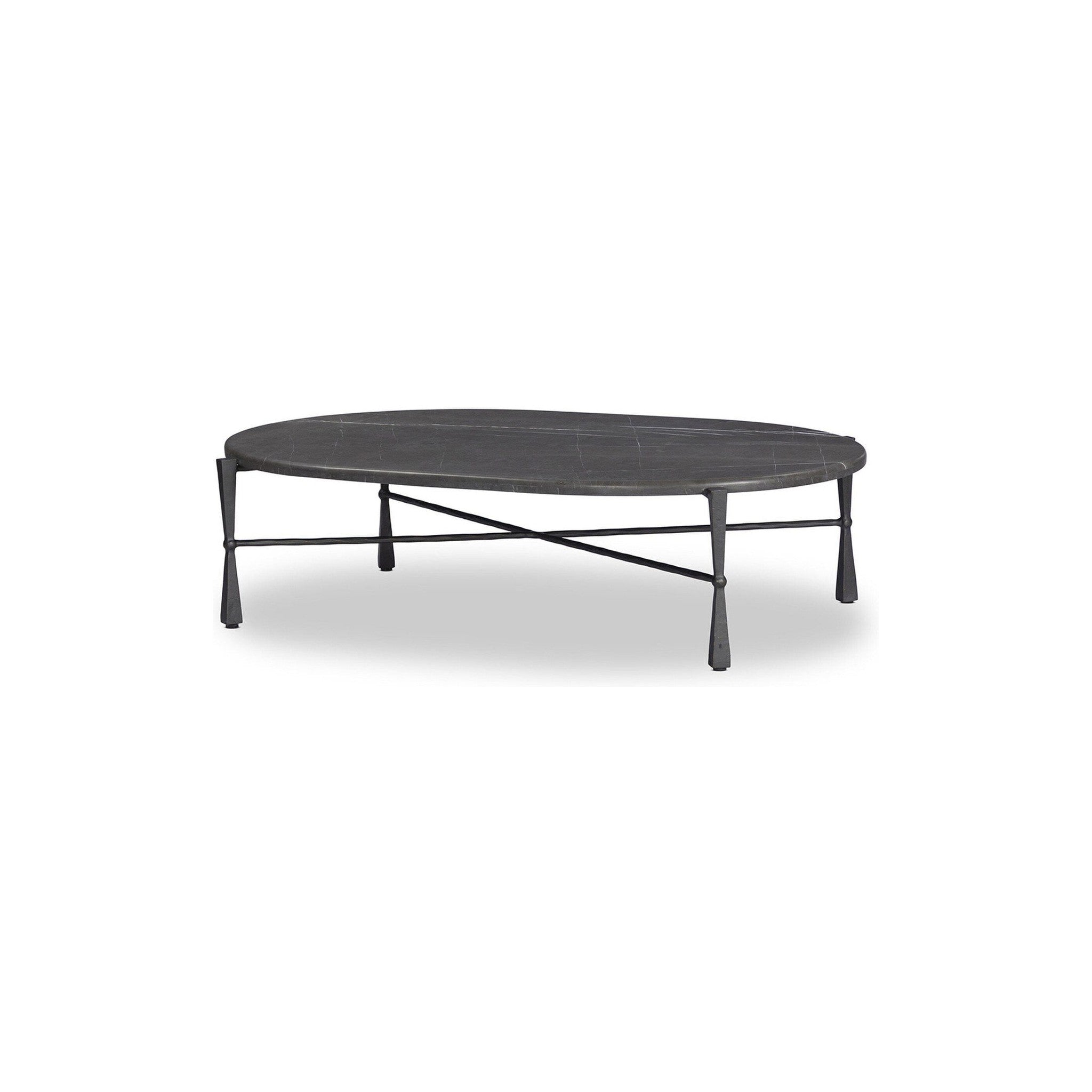 Rayna Coffee Table, Gray Italian Marble — Rachel Blindauer