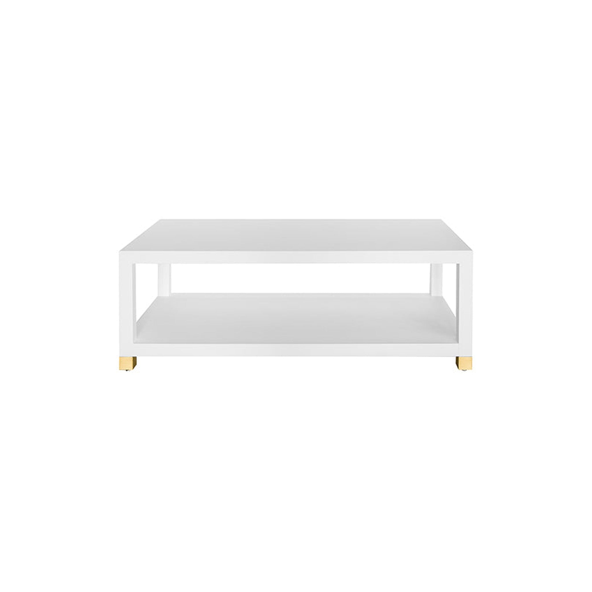 Patricia Matte White Lacquer Coffee Table