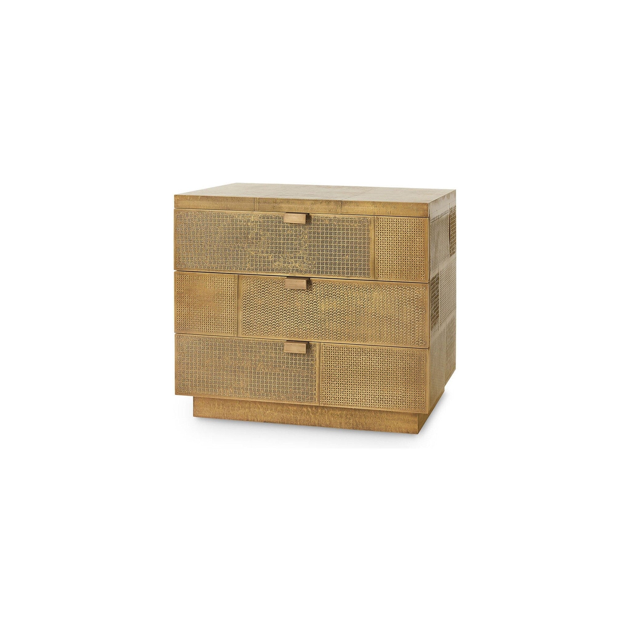 Mark 3-Drawer Side Table in warm tan — Rachel Blindauer