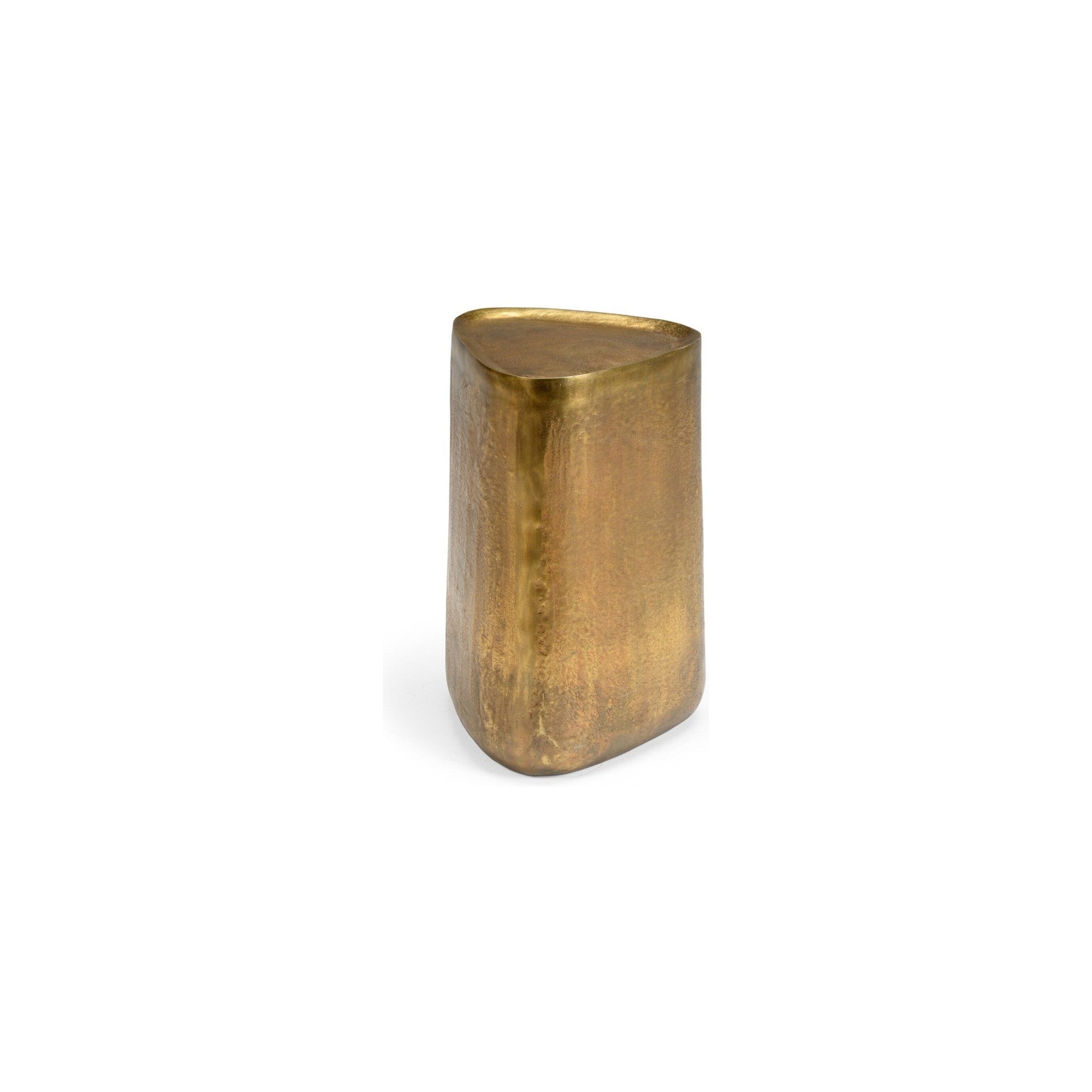 21" Estes Aluminum Side Table in warm tan — Rachel Blindauer