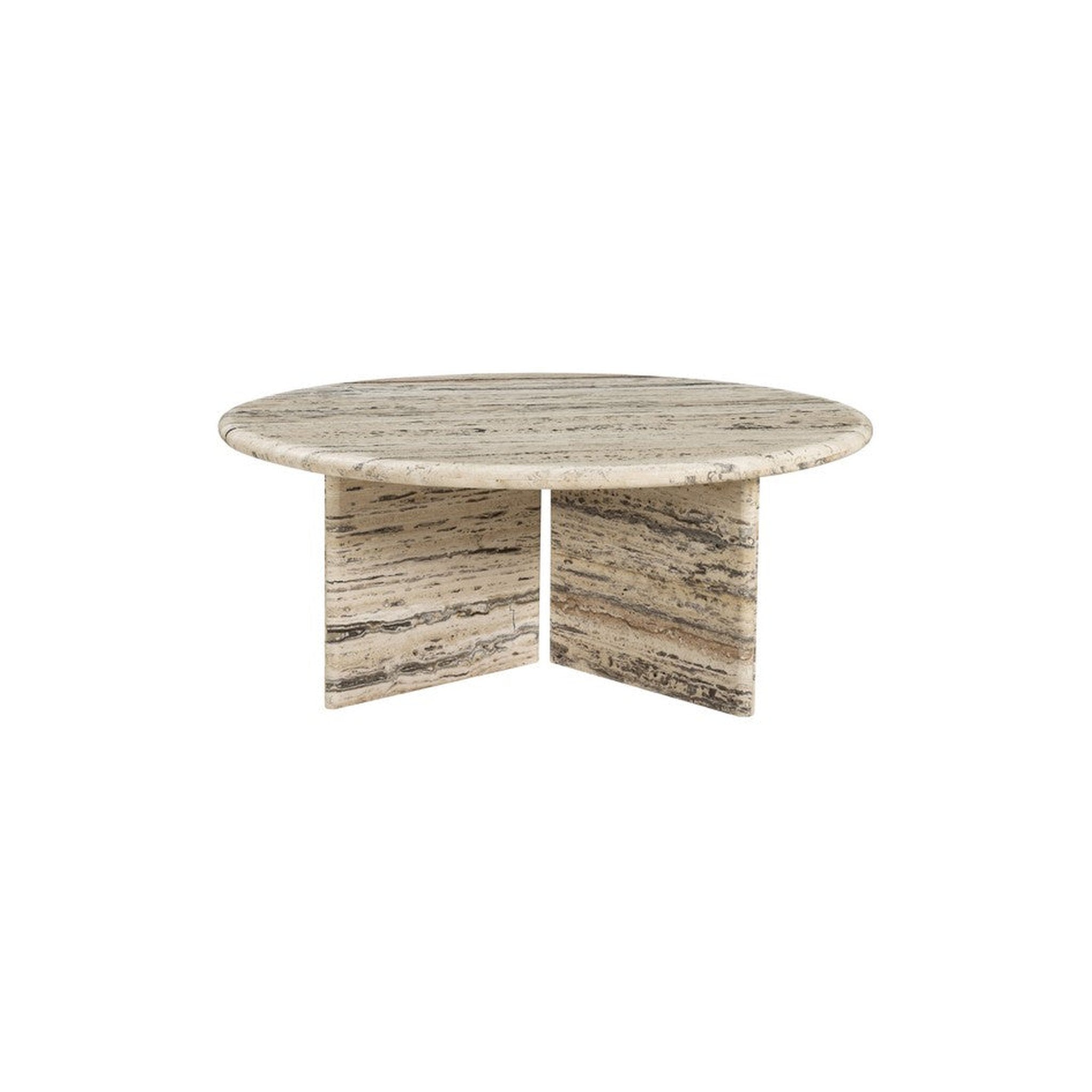 Feliciandra Round Travertine Coffee Table