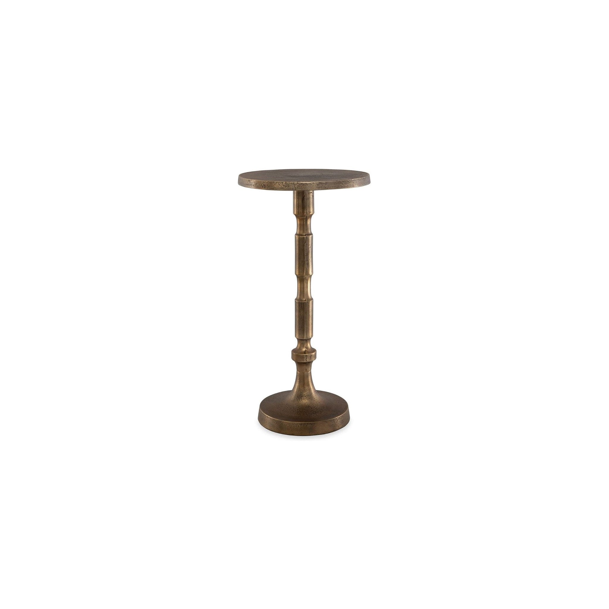 Cast Aluminum Drink Table, Antique Brass — Rachel Blindauer