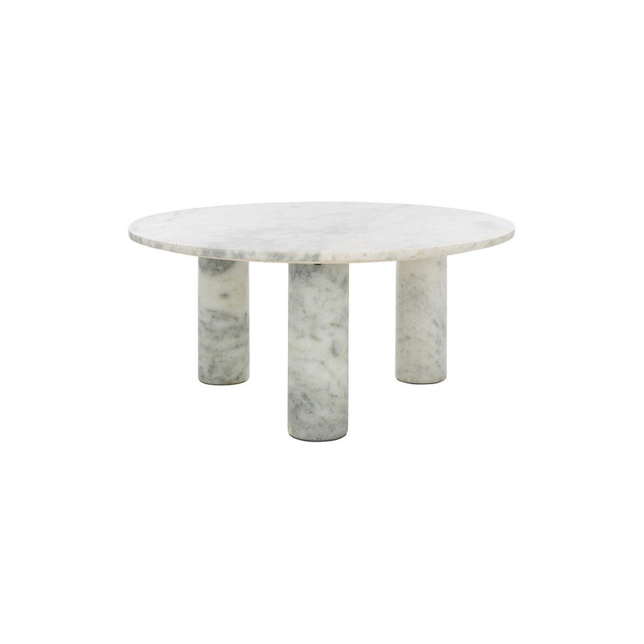 Giabella 3-Leg Marble Coffee Table, White — Rachel Blindauer