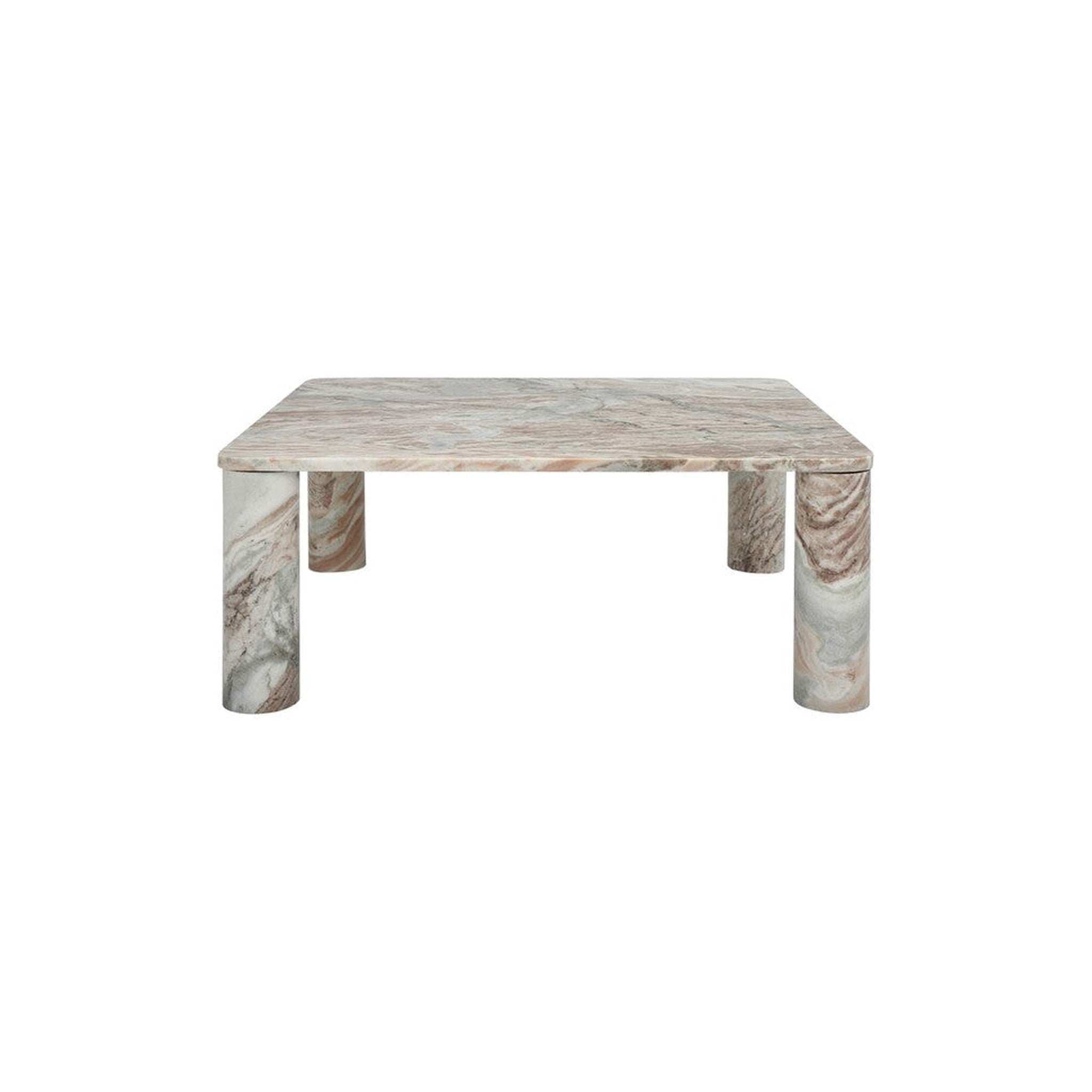 Nicoletta Square Marble Coffee Table in pale grey — Rachel Blindauer