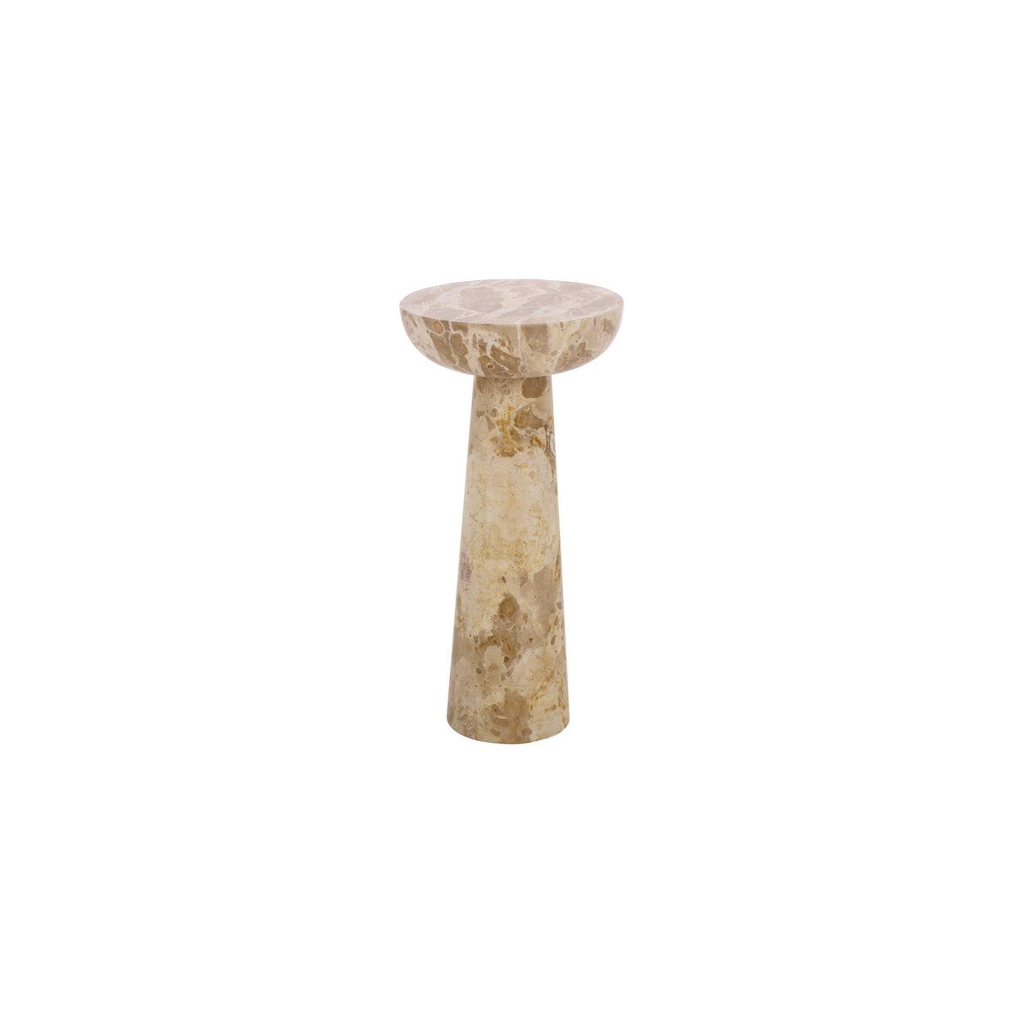 Glendale Round Marble Accent Table, Beige — Rachel Blindauer