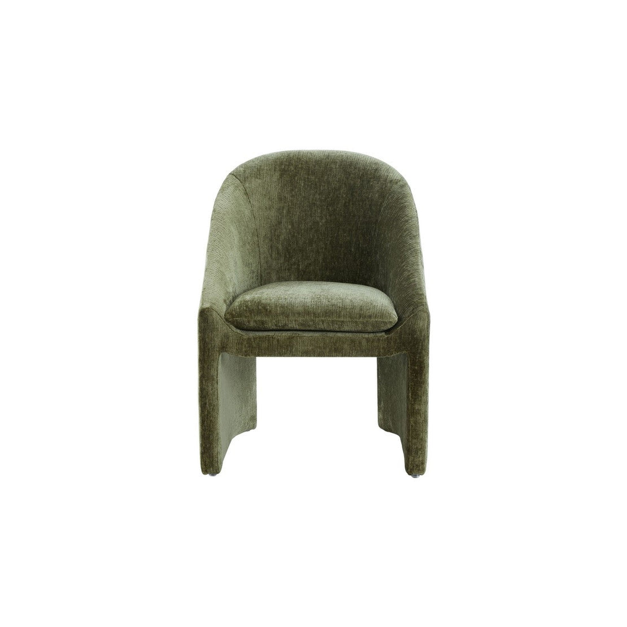 Kagan Chenille Dining Chair, Olive Green — Rachel Blindauer