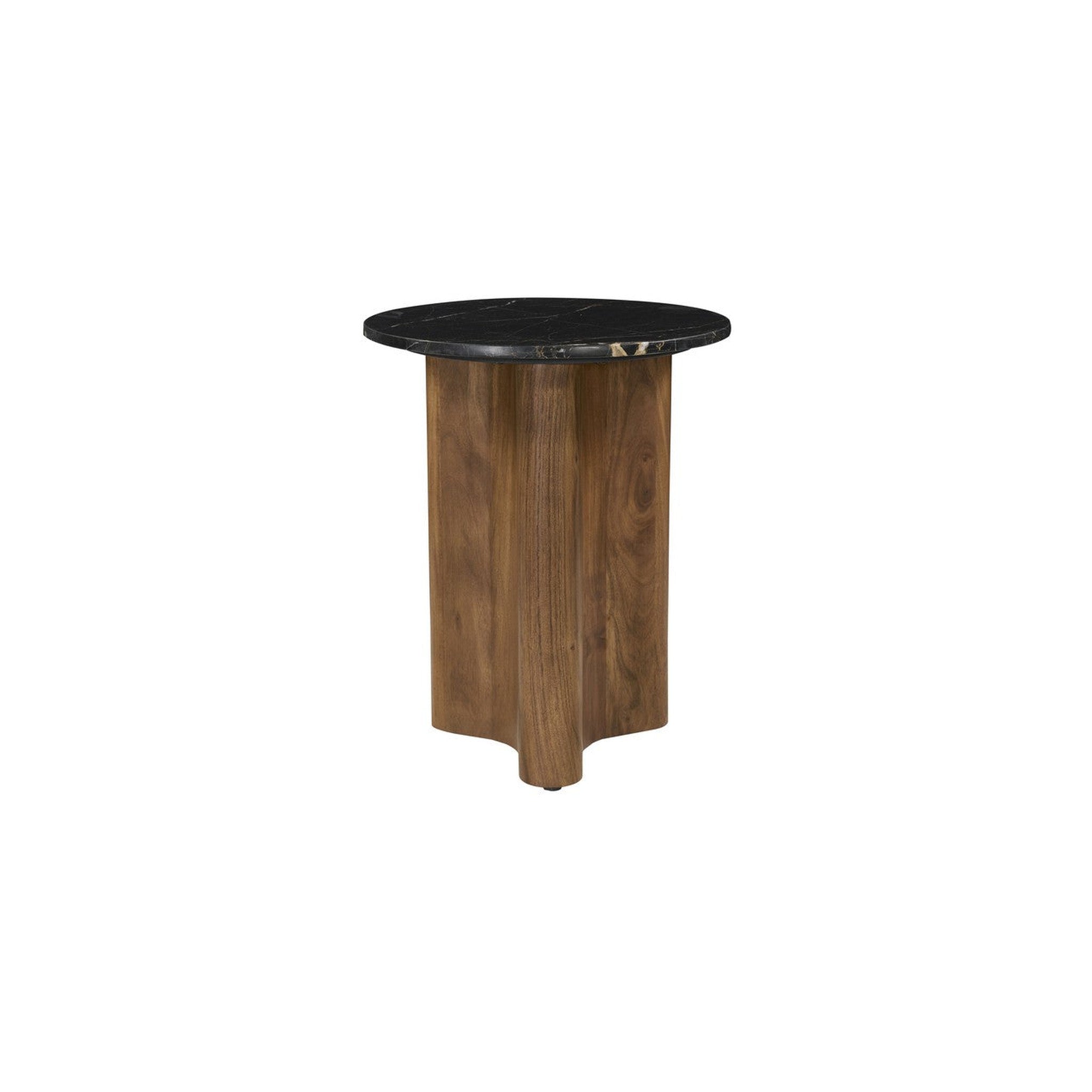 Taralily Round Marble Accent Table in cognac — Rachel Blindauer