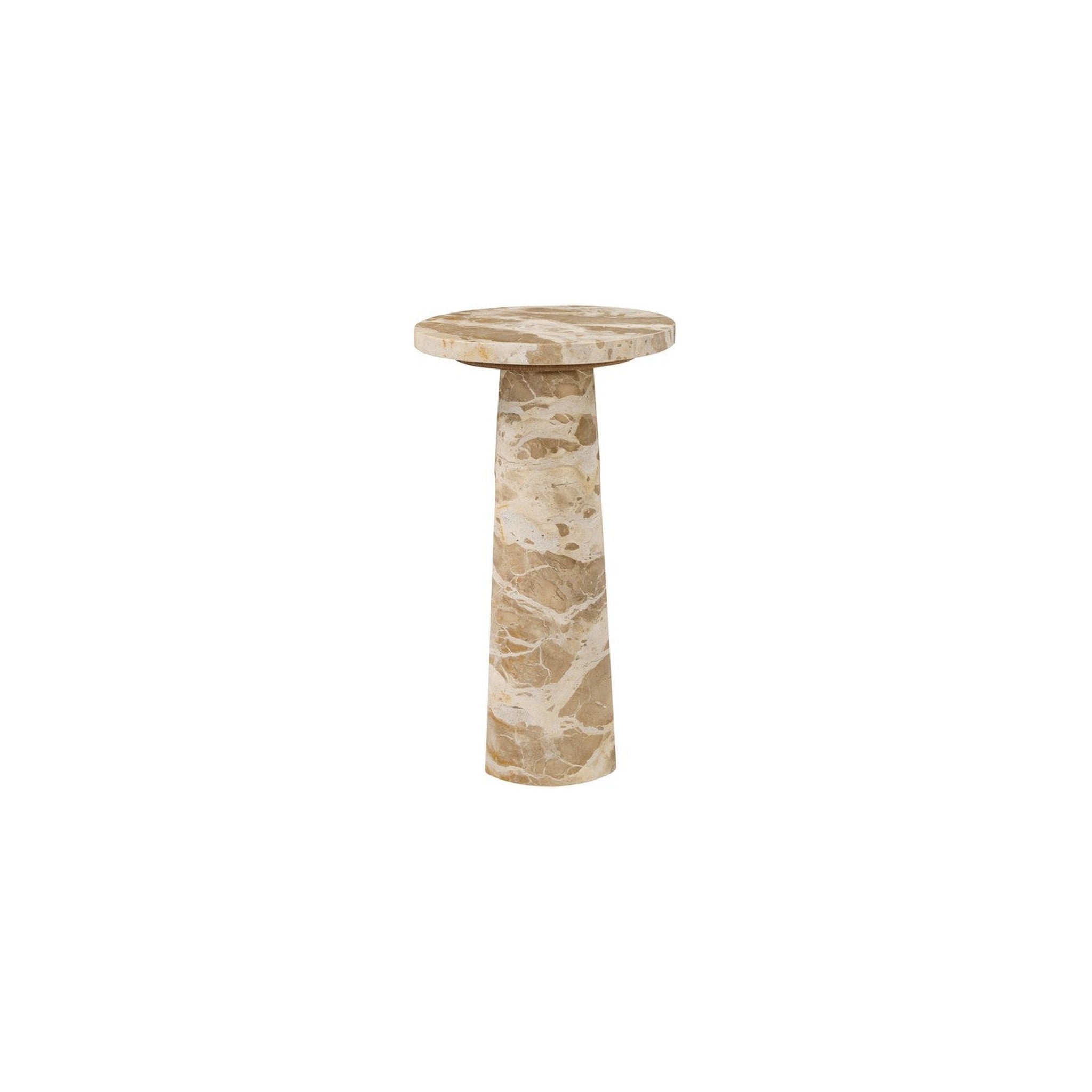 Doxander Marble Short Drink Table, Beige — Rachel Blindauer
