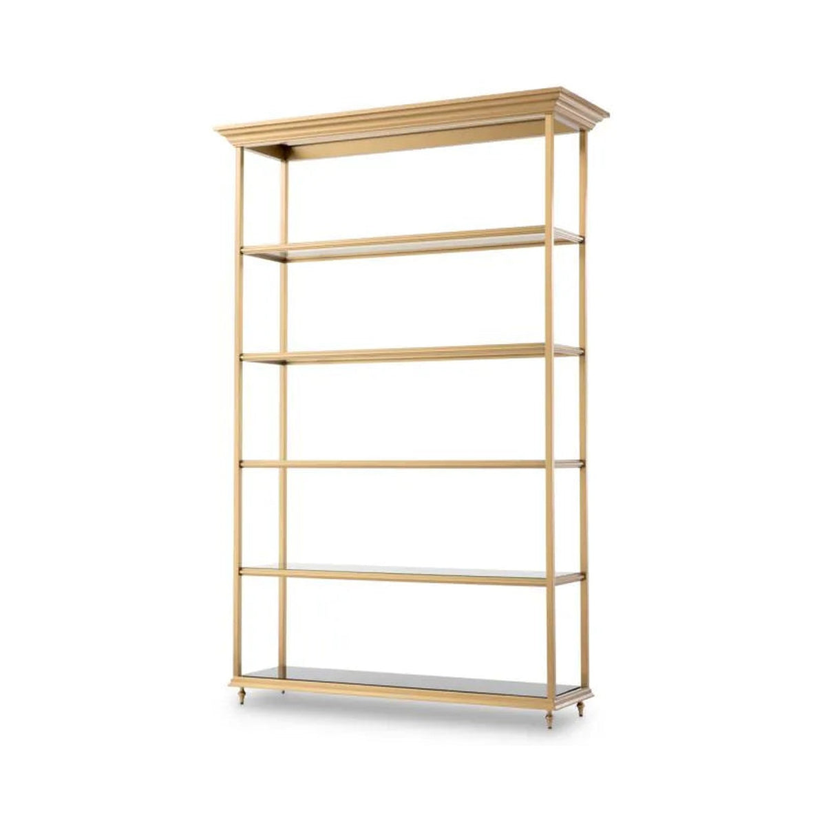 Kensington Brass & Glass Étagère — Rachel Blindauer