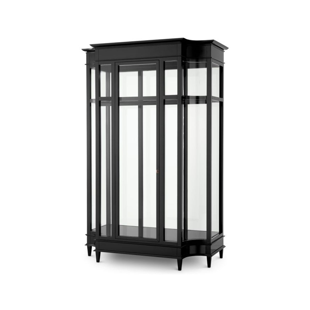 Ardmore Black Lacquer & Glass Display Cabinet — Rachel Blindauer