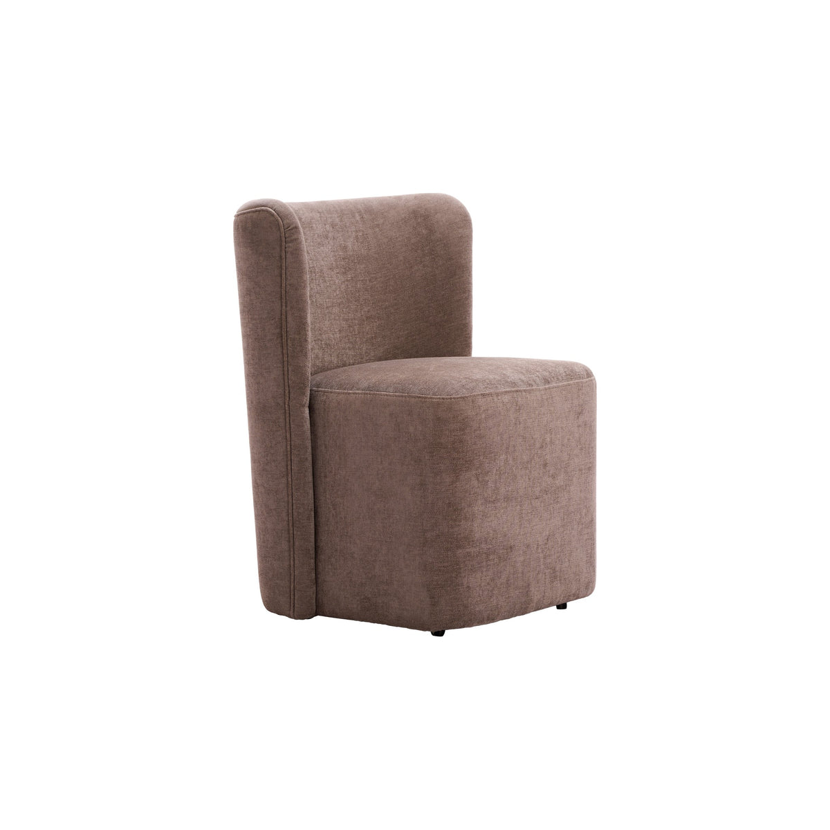 Alderly Dining Chair with Casters in warm tan — Rachel Blindauer