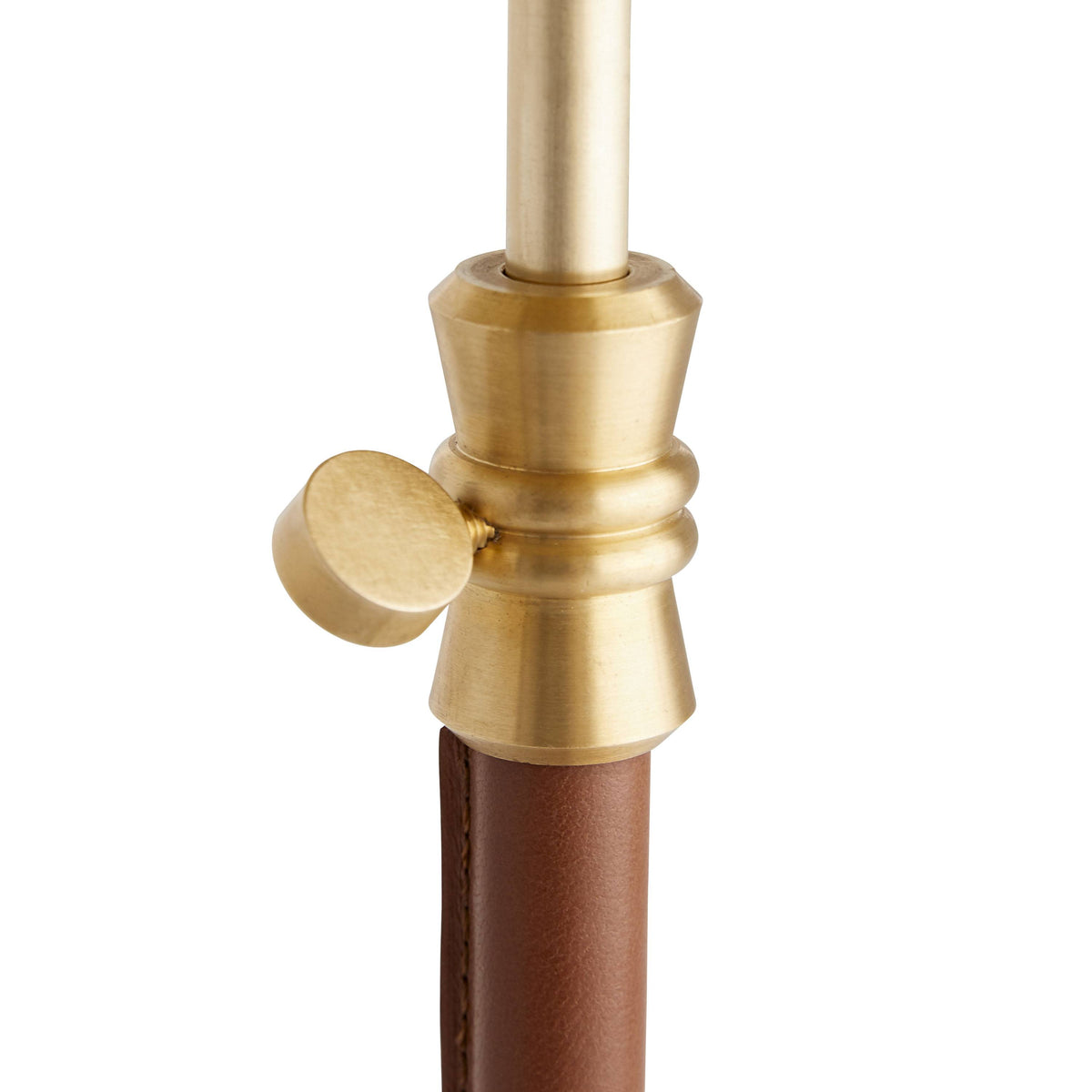 Sellier drink table in cognac leather, additional view