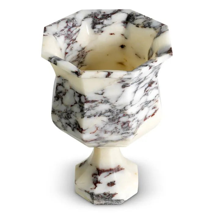 Siena Marble Urn Vase - facet detail