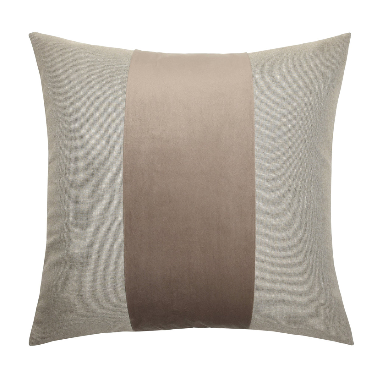 Two-Tone Banded Throw Pillow