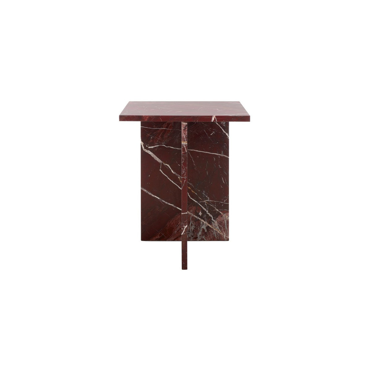 Verbier 2-Leg Marble Accent Table, Dark Red — Rachel Blindauer
